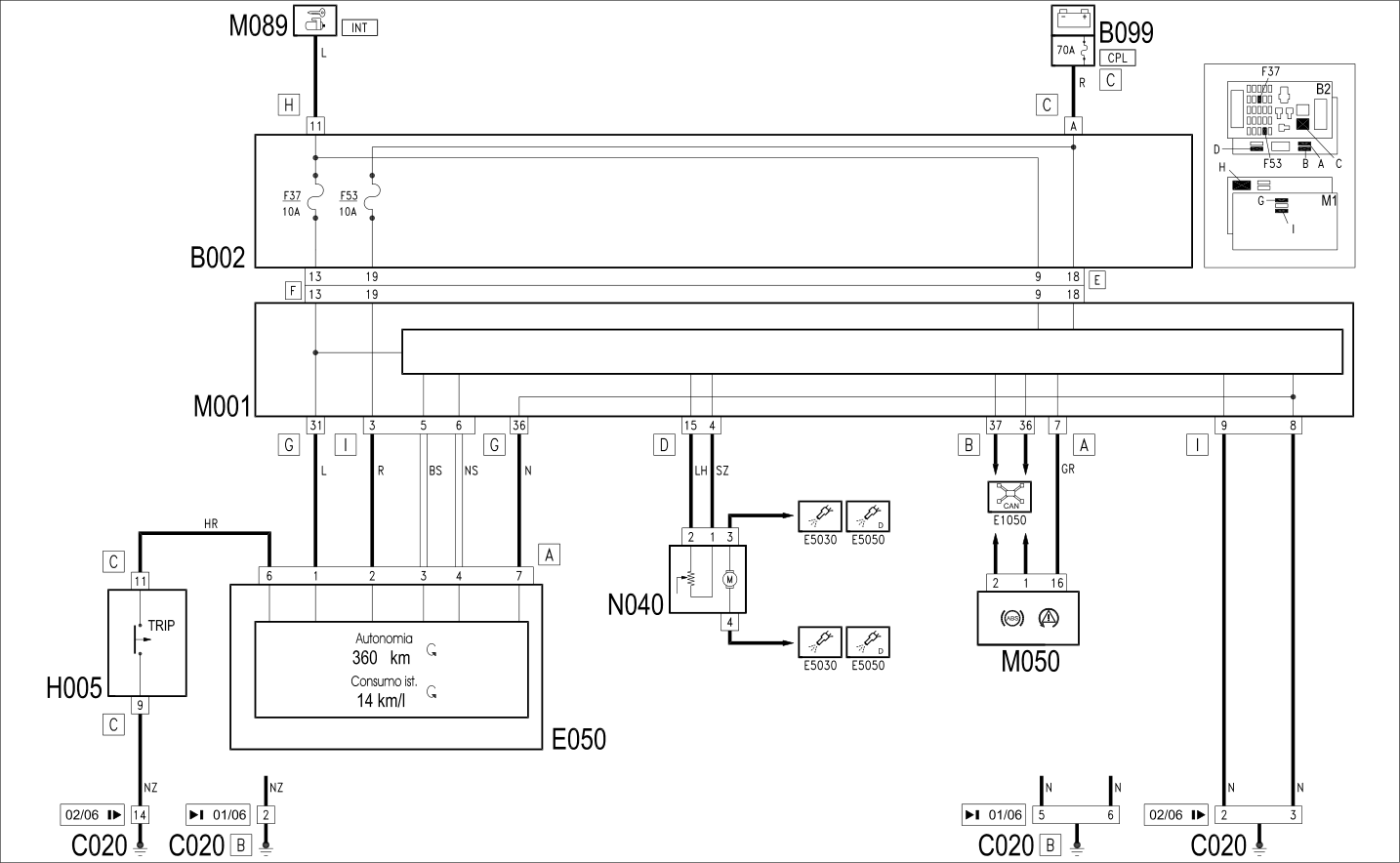 TRIP COMPUTER - WIRING DIAGRAM