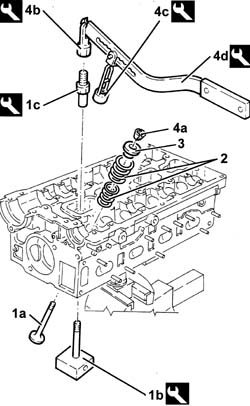 SINGLE CYLINDER HEAD, REMOVED - OVERHAUL