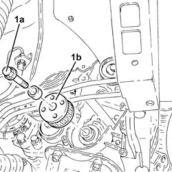 TOOTHED DRIVE PULLEY - R + R WITH TIMING BELT REMOVED