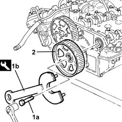 CAMSHAFT IN CYLINDER HEAD - R R WITH HEAD REMOVED