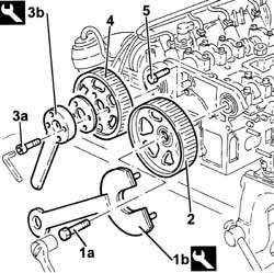 CAMSHAFT IN CYLINDER HEAD - R R WITH HEAD REMOVED