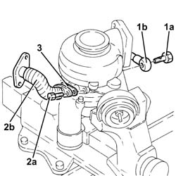 VARIABLE GEOMETRY TURBOCHARGER EXHAUST MANIFOLD SLEEVE LEADING TO EXHAUST PIPE DISMANTLE AT BENCH
