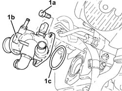THERMOSTAT - R + R WITH CYLINDER HEAD REMOVED