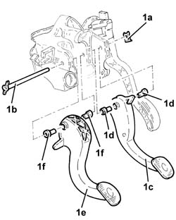 PEDAL UNIT ASSEMBLY - DISMANTLE REBUILD AT BENCH