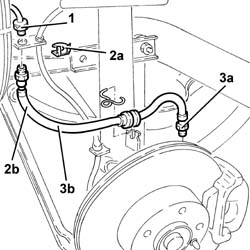 FLEXIBLE PIPE TO REAR BRAKE CALIPERS