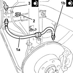 FLEXIBLE PIPE TO REAR BRAKE CALIPERS