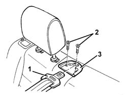 CENTRAL REAR SEAT BELT PANNEL ATTACHMENT R R