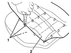 REAR CUSHION COVER, (SINGLE), REMOVED - REPLACEMENT