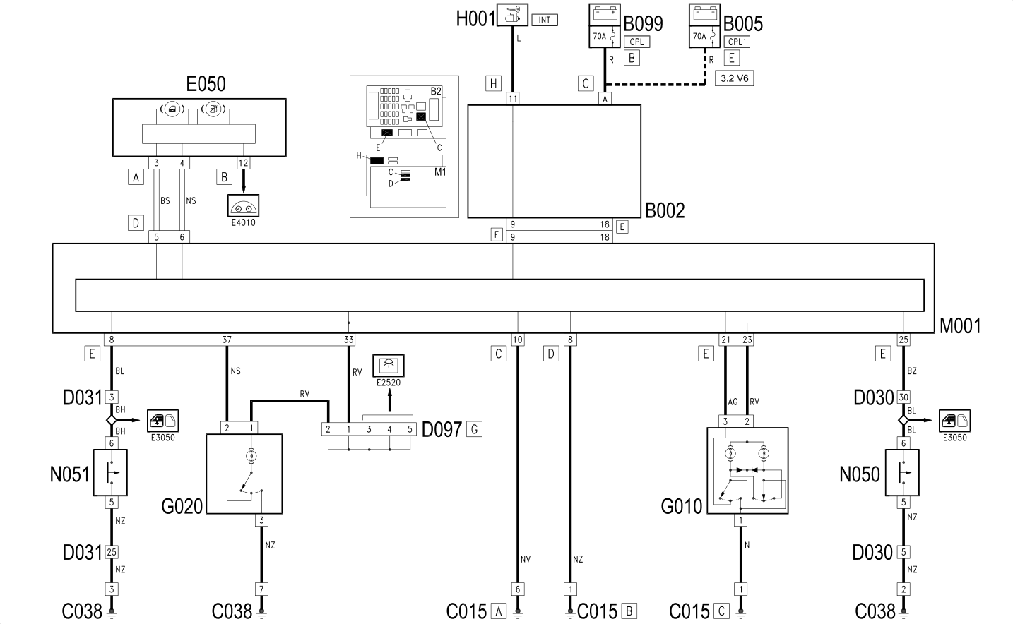 COURTESY LIGHTS - WIRING DIAGRAM
