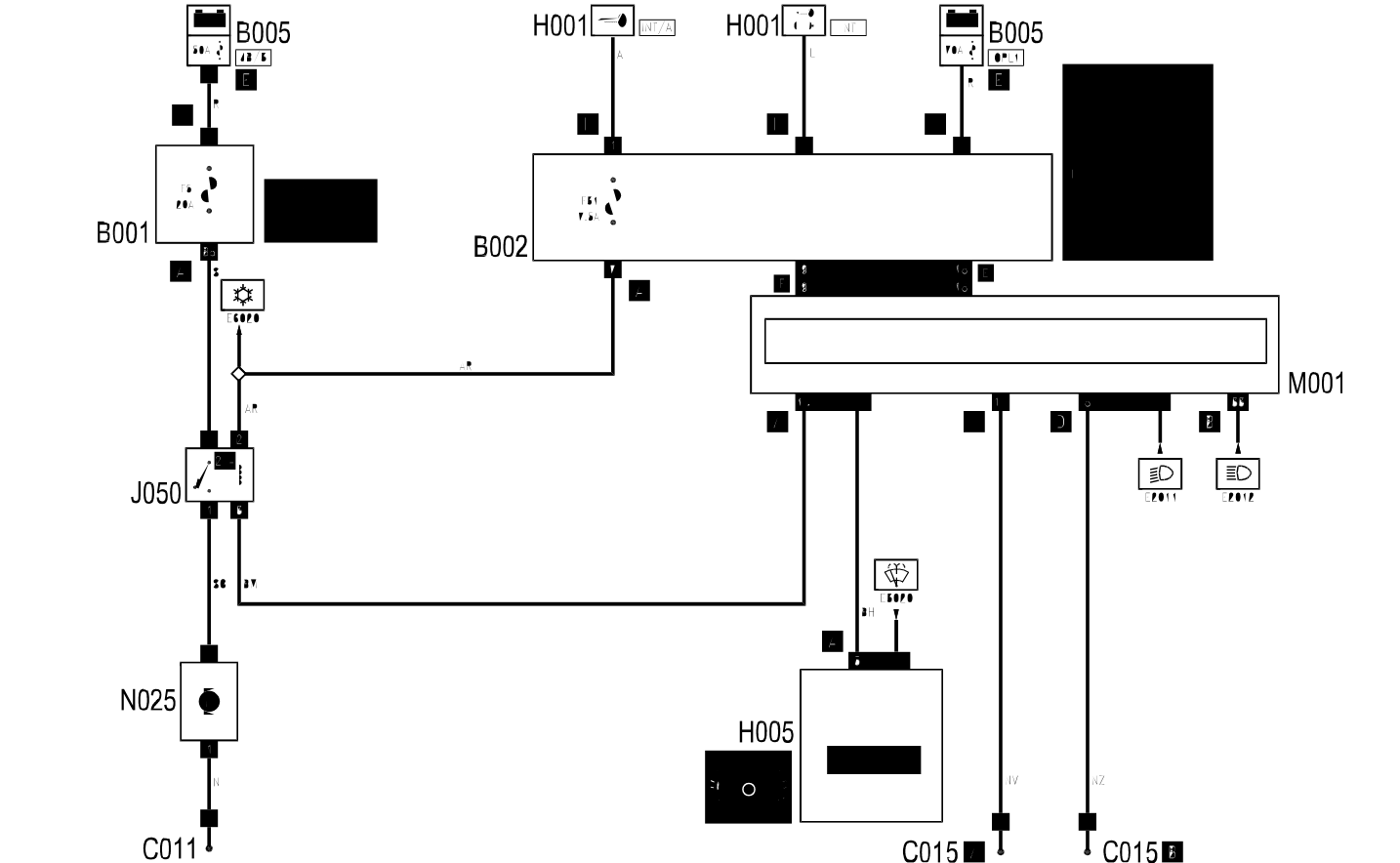 HEADLAMP WASHER - WIRING DIAGRAM