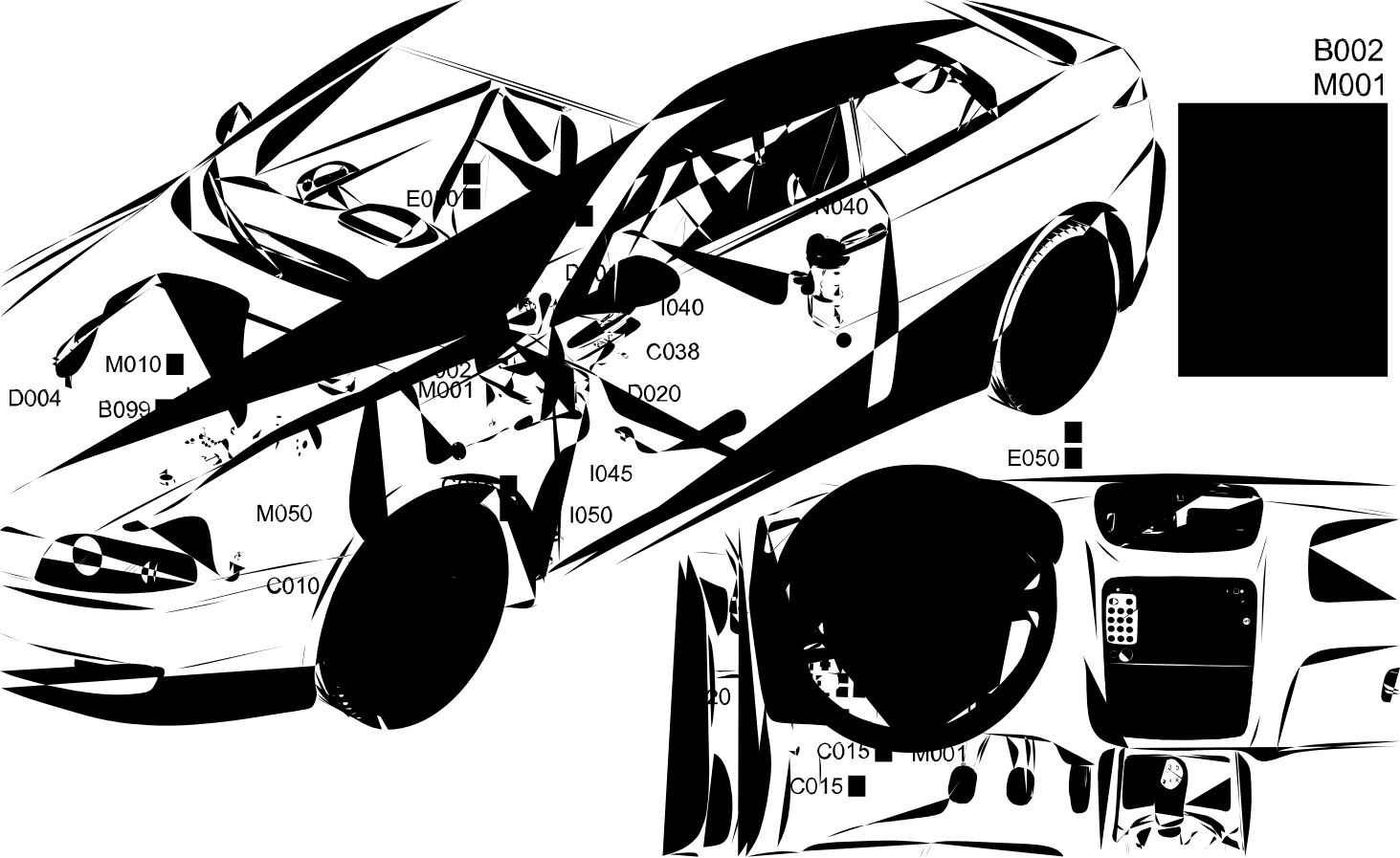 INSTRUMENT PANEL - LOCATION OF COMPONENTS