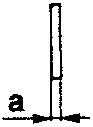 Thrust half ring, thickness a