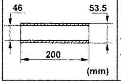 Tool dimensions 46, 53.5 and 200 mm