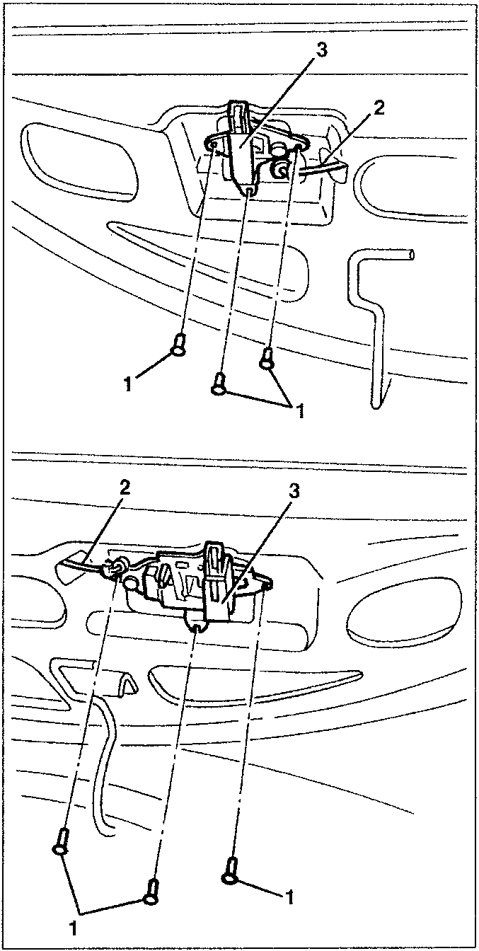 Diagram showing disconnection of closing devices and connection rod