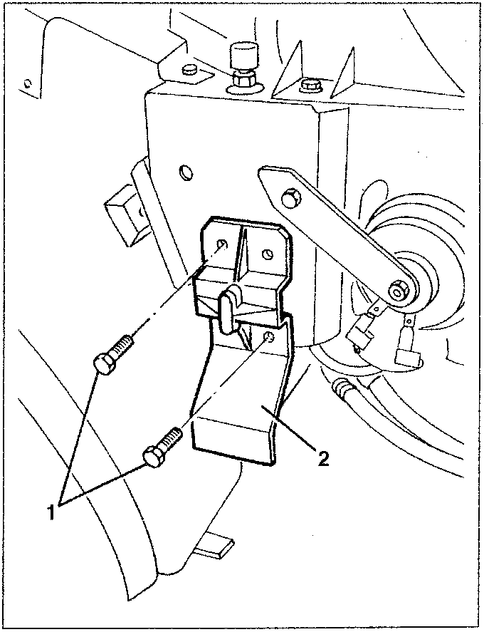 Side bumper connection bracket removal diagram showing screws and bracket