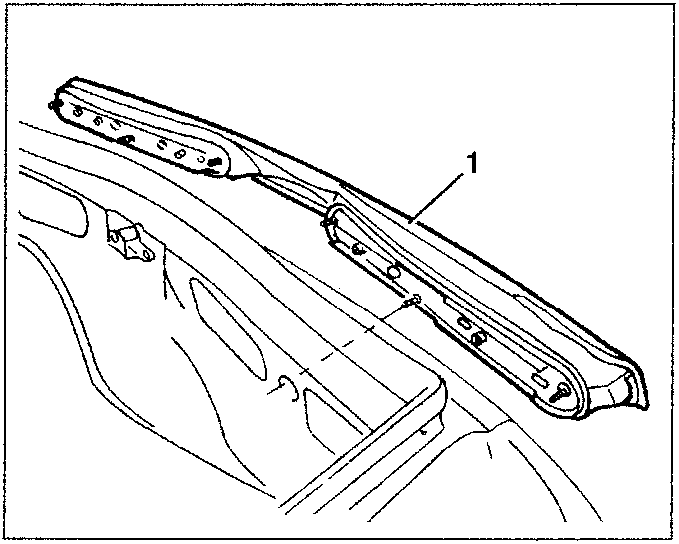 Tail light strip removal diagram showing part 1