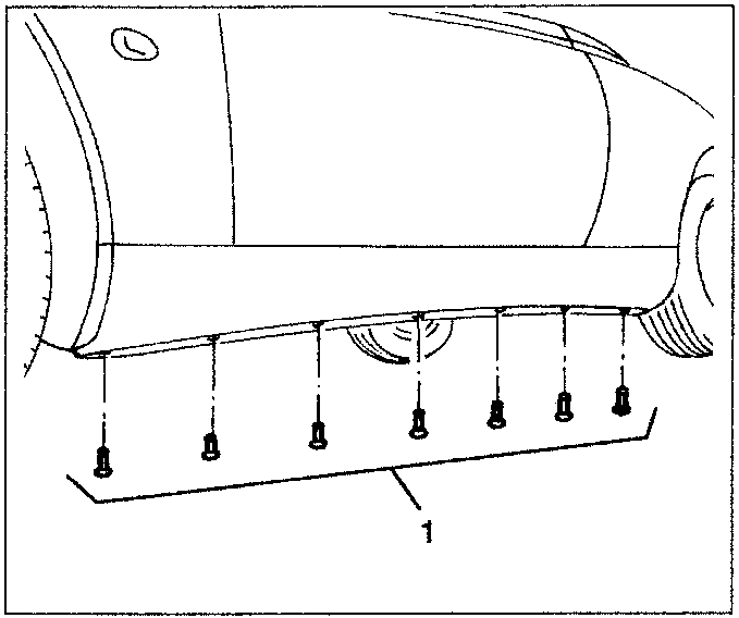 Underdoor strip with seven screws