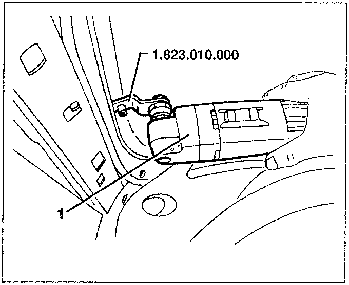 Illustration showing electric cutter cutting sealant on upper and side edges of windscreen.