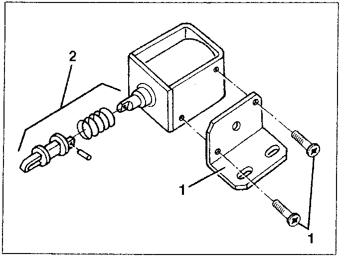 Disassembled flap opening actuator components