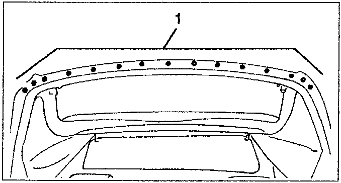 Rear view of hood showing screws 1