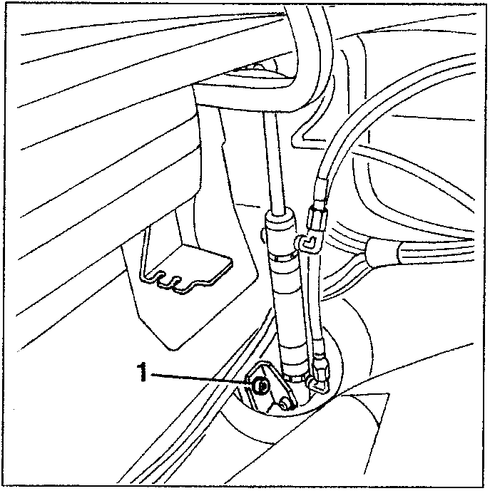 Close-up of hydraulic cylinder mounting point with part 1