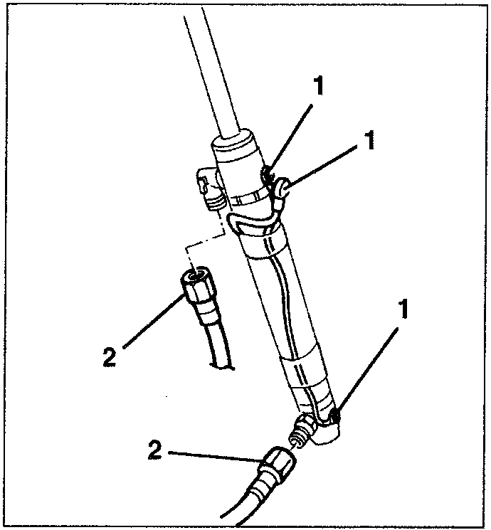 Diagram showing a stem with components 1 and 2.