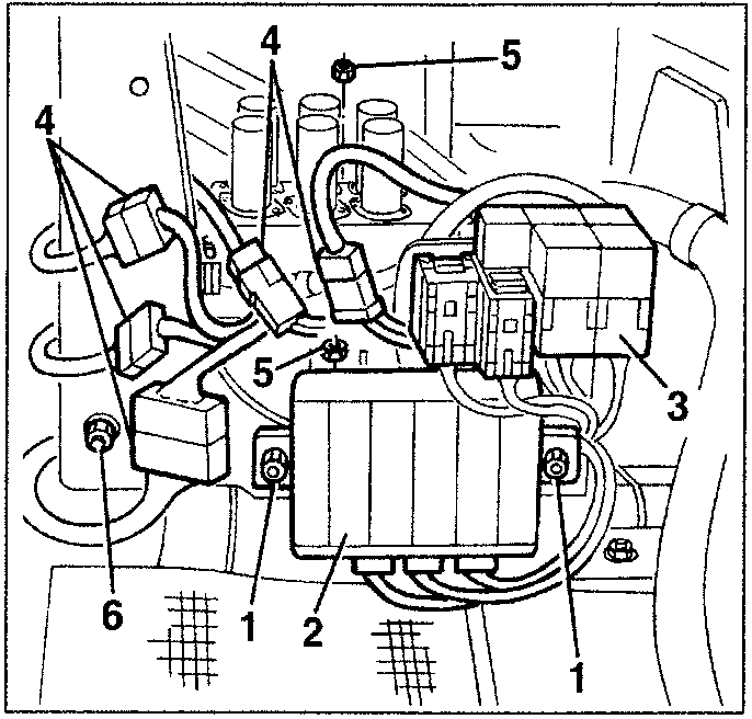 Electrohydraulic unit with wiring and relays