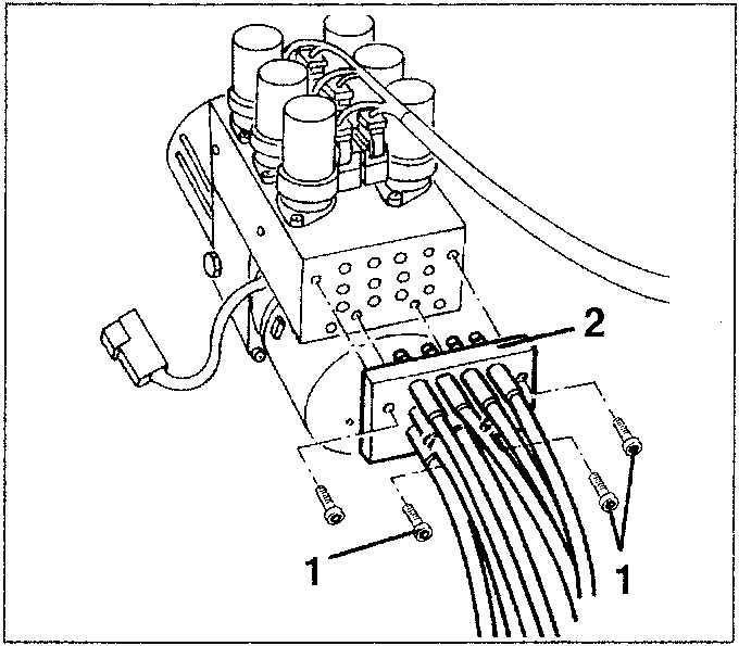 Electrohydraulic unit with pipes and retainer ring