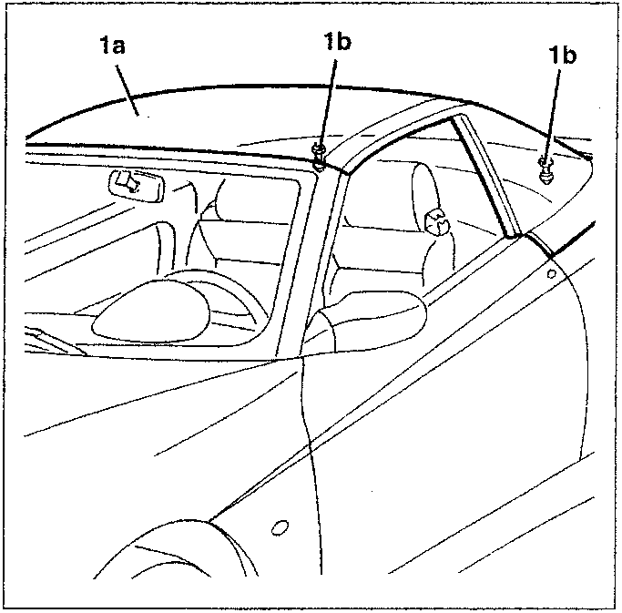 Diagram showing hard top raised