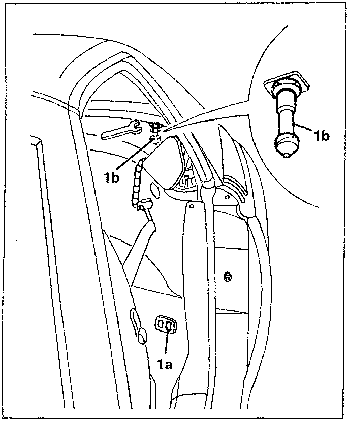 Diagram showing side handles and safety retainer attached to hard top.