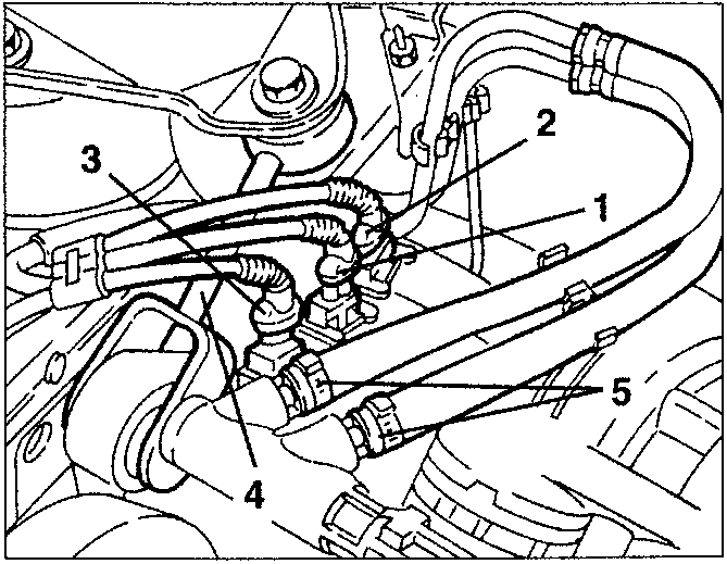 Fuel pipes and distributor connections