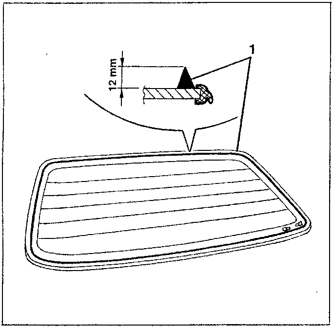 Diagram showing sealant application with a 12 mm gap