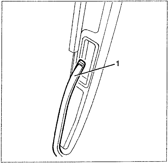 Close-up showing a prying tool separating a seal from a car interior panel.