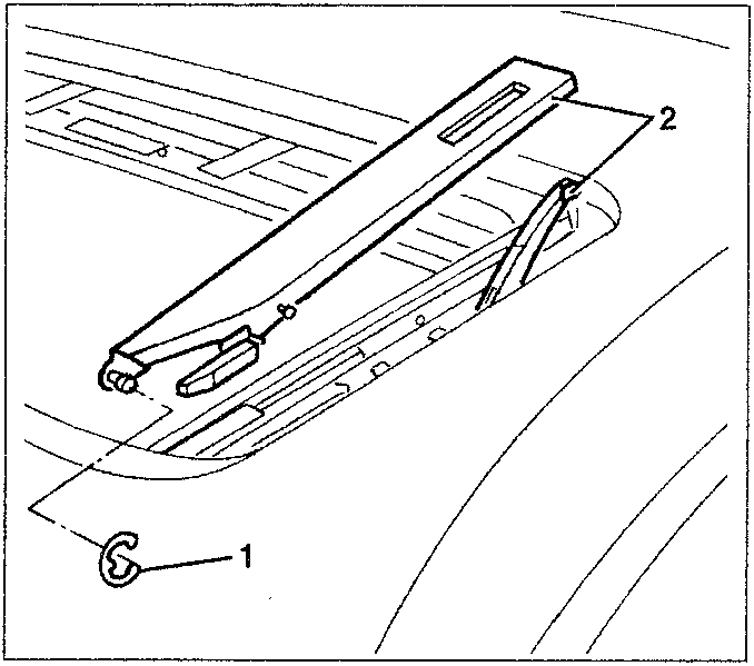 Diagram showing runners and fixed guide with screwdriver in slot