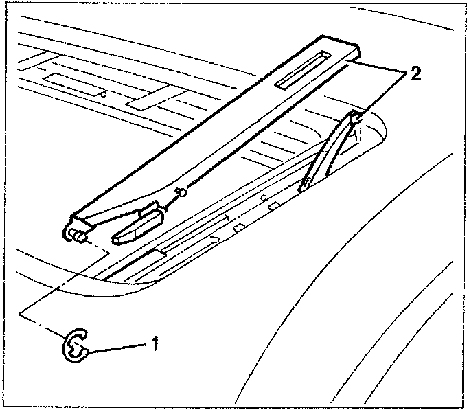 Diagram showing roof runners and bracket