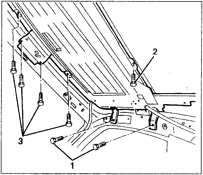 Screws fastening sunroof brackets and frame