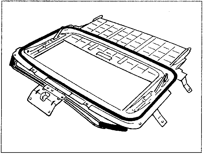 Sunroof frame with seals