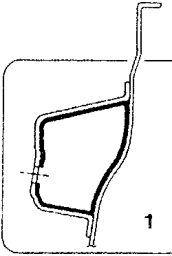 Cross-section diagram of part 1 showing wax oil treatment area.