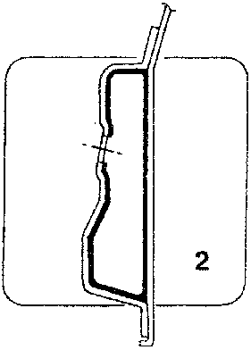 Cross-section diagram of part 2 showing wax oil treatment area.