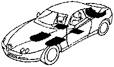 Diagram showing a car with backing for new mats highlighted.