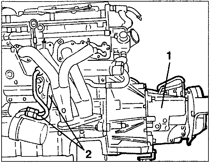 Engine with gearbox and differential unit