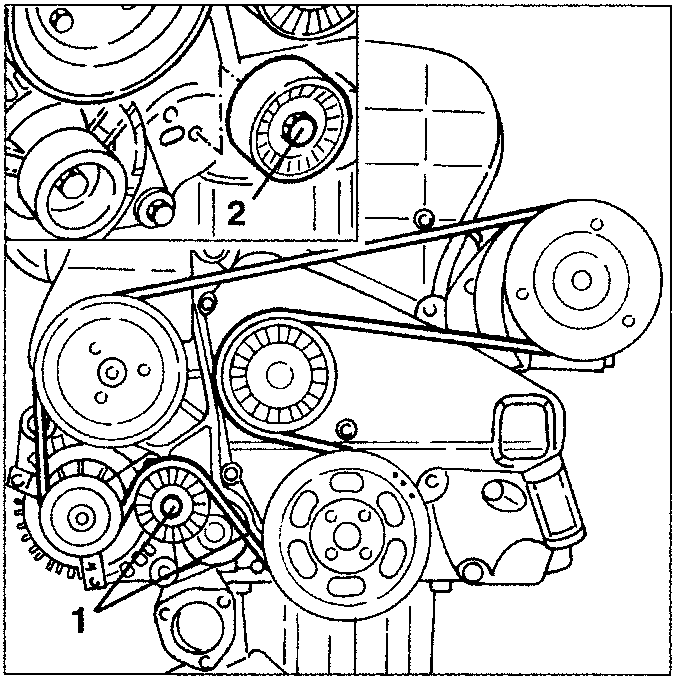 Belt tensioner and auxiliary components drive belt