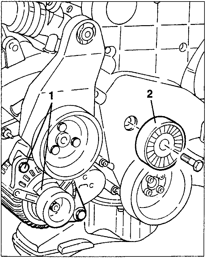 Alternator and auxiliary components drive belt guide pulley