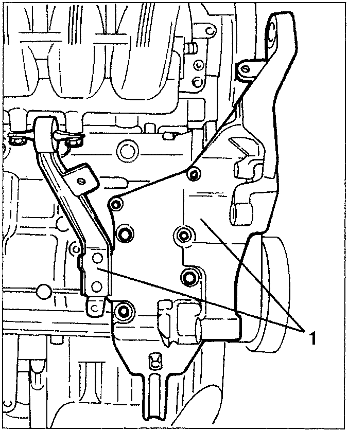 Power steering pump support and alternator removal