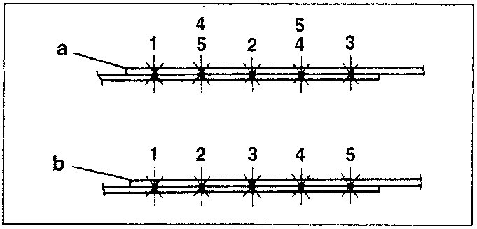 Diagram showing correct and incorrect welding sequences