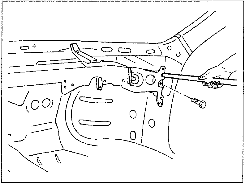 Illustration showing lever being used for screw centering