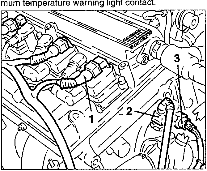 Engine coolant temperature sensor location diagram