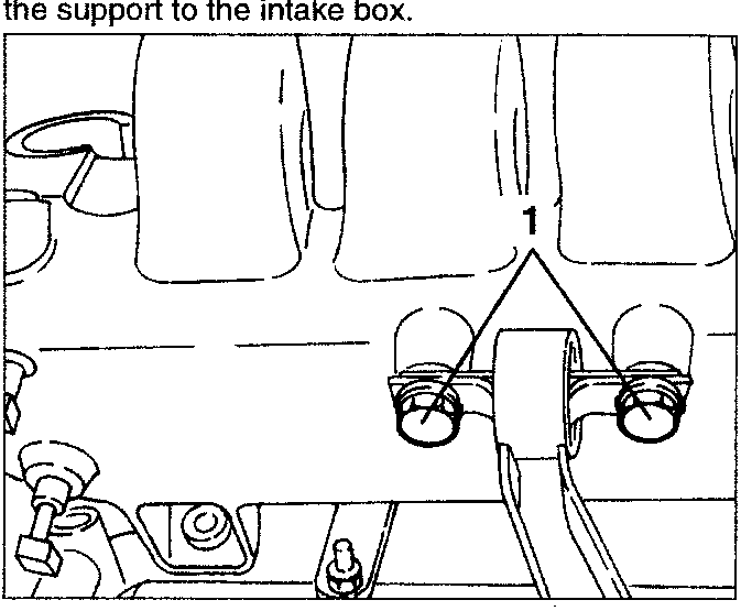 Bracket connecting cylinder head to engine stay rod support