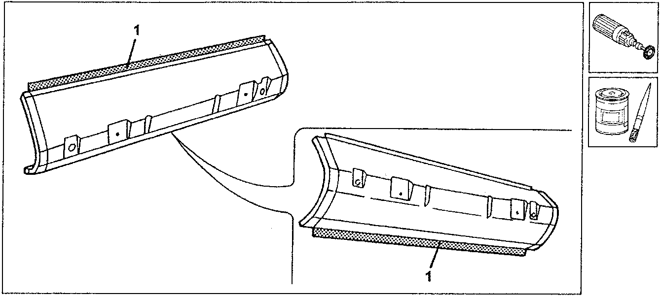 Underdoor panel with weld points and tools