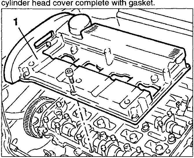 Cylinder head cover removal illustration